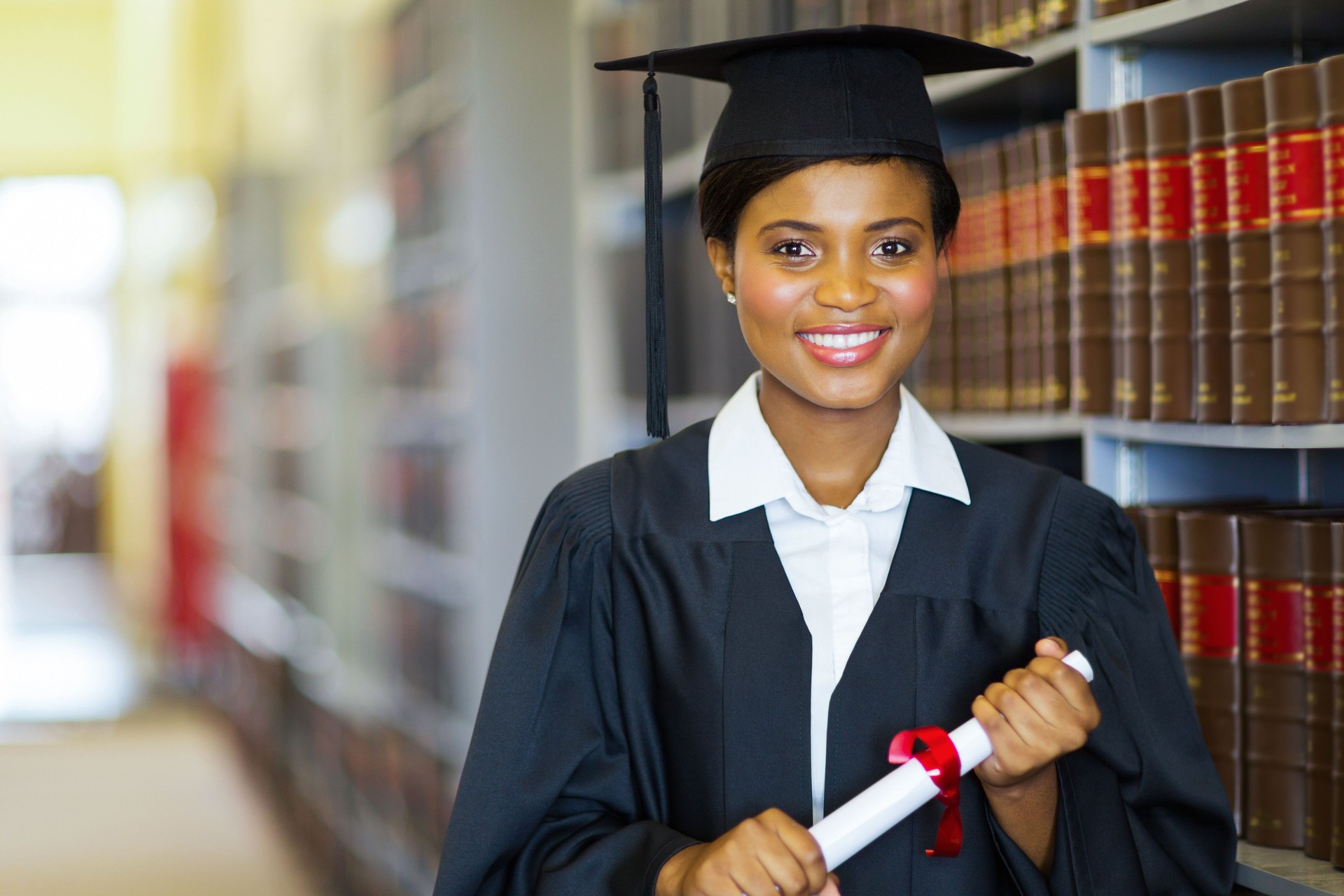 pretty african university law school graduate