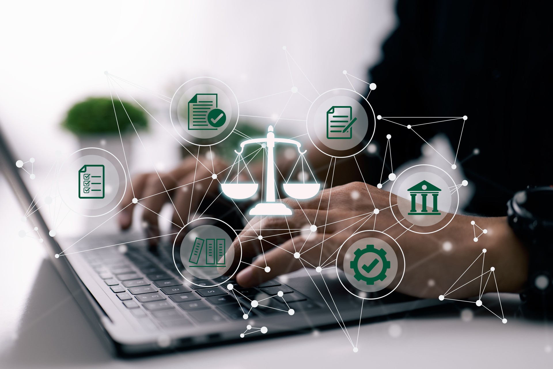 Concept of compliance with a laptop computer user